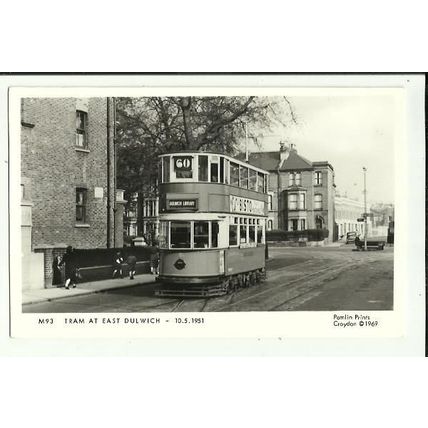 LONDON East Dulwich Tram Postcard (Pamlin M93)