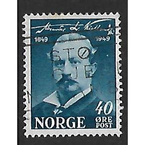 NORWAY 1949 ALEXANDER L KIELLAND 40 ORE BLUE SG403 FINE USED