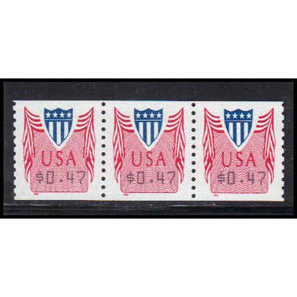 CVP33 47c Shield Very Fine MNH Strip of 3 PA5359