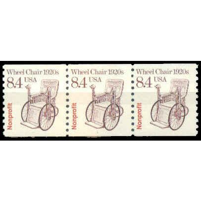 2256 8.4c Wheel Chair Fine MNH Dry Gum PNC 1/3 W1552
