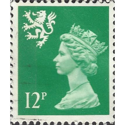 SCOTLAND, Queen Elizabeth II, Machin, green 1986, 12p
