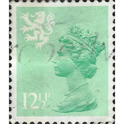 SCOTLAND, Queen Elizabeth II, Machin, light green 1982, 12½p