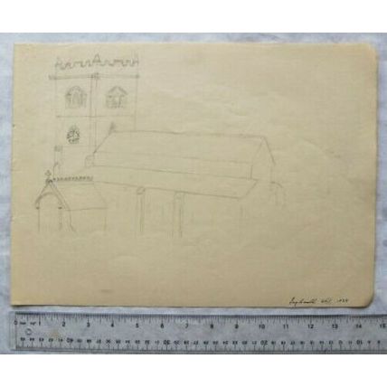 1938 original drawing Ingoldmells church