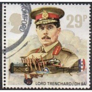 1986 History of the Royal Air Force, 29p Value. Lord Trenchard & DH9A. Fine Used