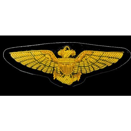 US NAVY AIR CORP PILOT GOLD BULLION WING - CURRENT - EXCELLENT QUALITY CP BRAND