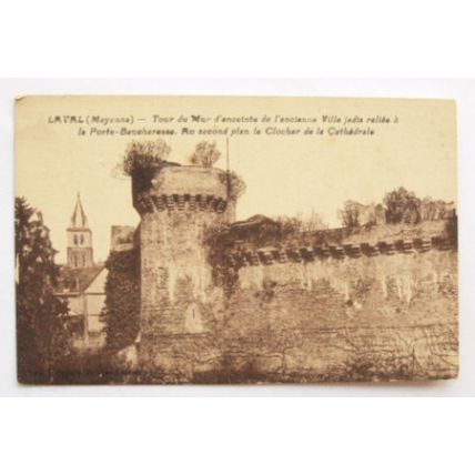 vintage postcard Laval France
