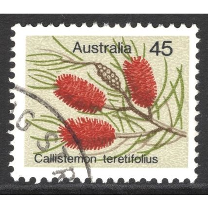 AUSTRALIA 1975: WILDFLOWERS DEFINITIVES - 45c CALLISTEMON USED (G3)