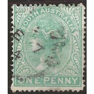 South Australia 1875 SG158 1d Blue-Green Fine Used