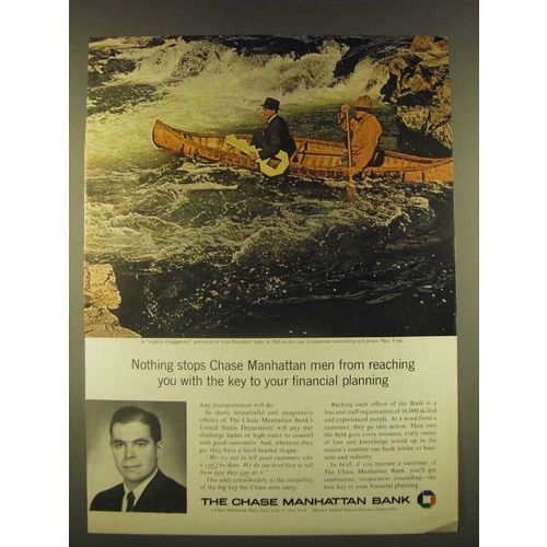 1963 Chase Manhattan Bank Ad - Nothing stops Chase Manhattan men from reaching