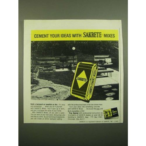 1980 Sakrete Cement Mixes Ad - Cement Your Ideas