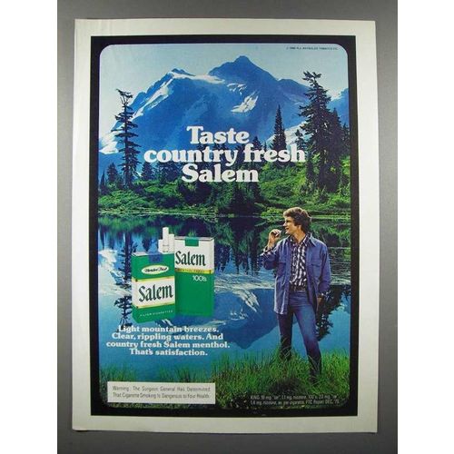 1980 Salem Cigarette Ad - Taste Country Fresh