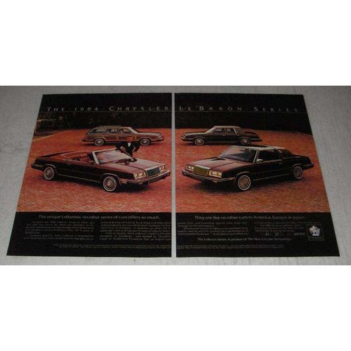 1984 Chrysler LeBaron Series Cars Ad