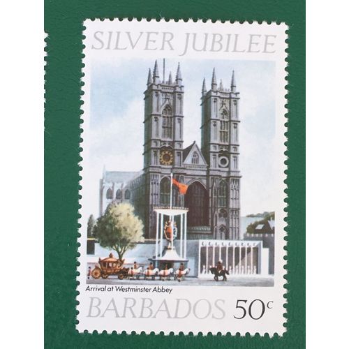 Barbados QEII 1977 Silver Jubilee 50p Coach Unmounted Mint NHM SG 575 stamp