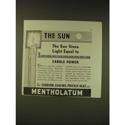 1936 Mentholatum rub Ad - The sun gives light