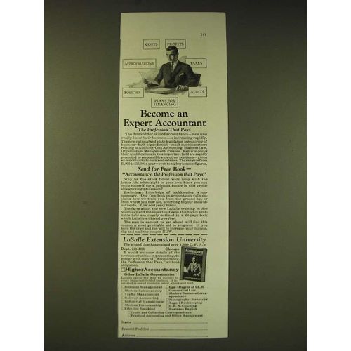 1936 LaSalle Extension University Ad - Become an expert accountant