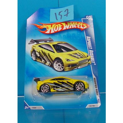 157 HOT WHEELS 2009 #161 MODIFIED RIDES '03 ASPHALT ASSAULT #05/10 YELLOW