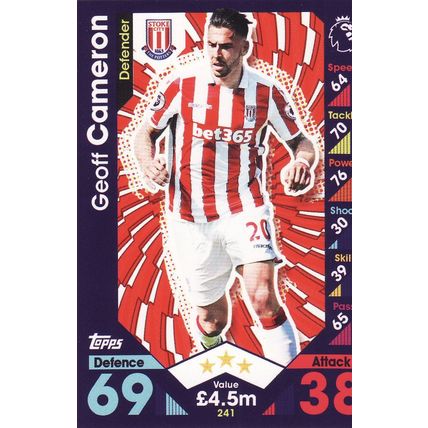 Match Attax 2016/2017 241 Goeff Cameron Stoke City