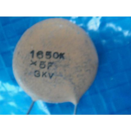 NOS 2 X 1650pF Capacitors 3KV
