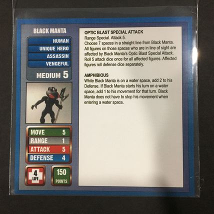 Heroscape: Custom Black Manta figure & card