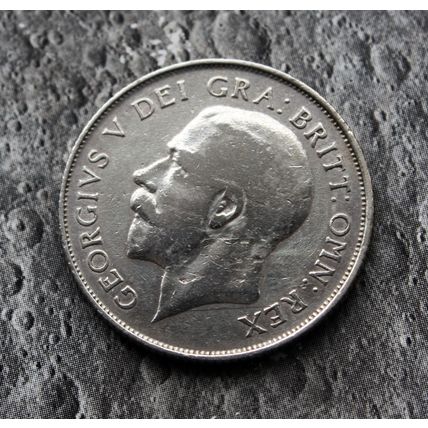 1922 George V 50% Silver Shilling 1/- British English Has Been Cleaned
