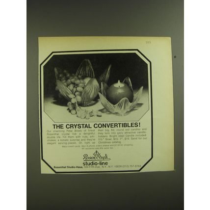 1974 Rosenthal Crystal Ad - The crystal convertibles