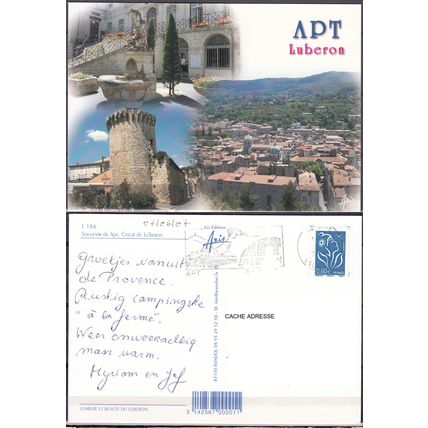 CPM France 84400 Apt timbre Michel 4158A Circulé très bon état
