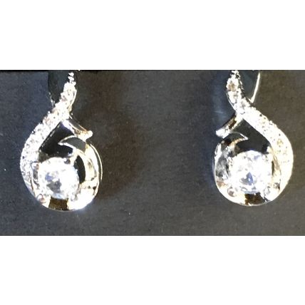 Earrings Wedding Relationship Promise Sterling CZ #154 USA Seller