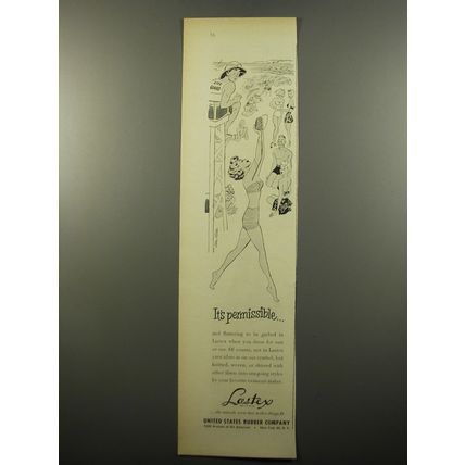 1950 United States Rubber Lastex Ad - It's permissible