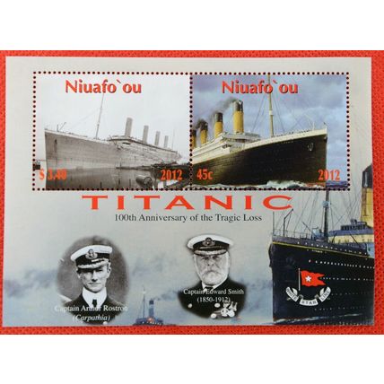 ZAYIX 2012 Tonga Niuafo'ou 288-289 MNH Ships Sinking of the Titanic 052922SL22M