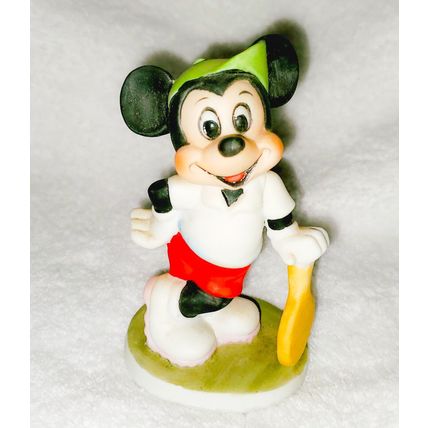 Walt Disney Productions Mickey Mouse 4" Ceramic Porcelain Figure Tennis Racket