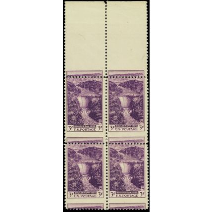 774, Mint NH 3¢ Misperforation Error Block of Four RARE! - Stuart Katz
