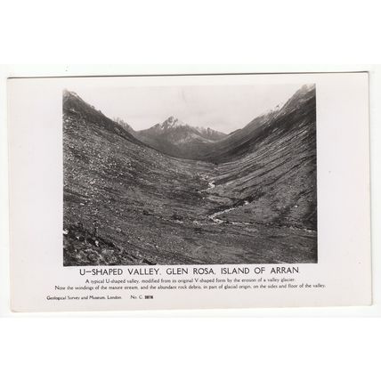 U-Shaped Valley Glen Rosa Isle of Arran Postcard Scotland