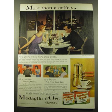 1959 Medaglia d'Oro Espresso Ad - More than a coffee