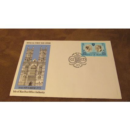 1973 Isle of Man FDC, First Day Cover - Princess Anne Royal Wedding