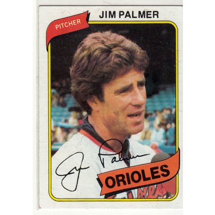 1980 Topps Jim Palmer baseball card #590