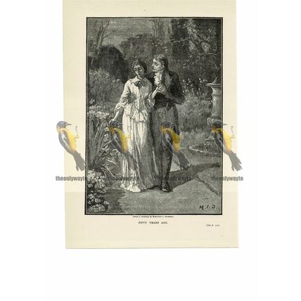 Fifty Years Ago, Margaret J Dicksee, Book Illustration (Print), 1893