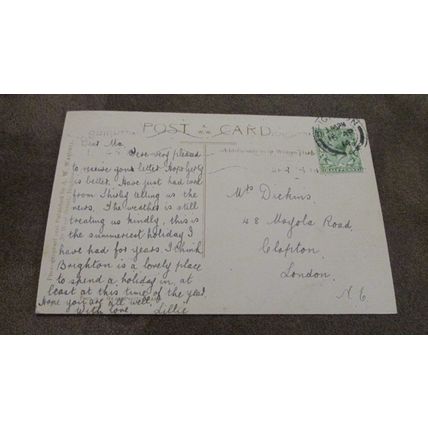 1914 fr Wardell real photo Postcard -King Edward VII memorial - Brighton, Sussex
