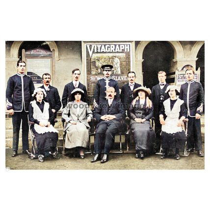ptc4740 - Yorks. - Staff & Management, Dinnington Palace Cinema c1915. print 6x4