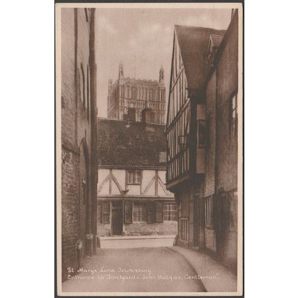 St Mary's Lane, Tewkesbury, Gloucestershire, c.1920 - Atkins Postcard