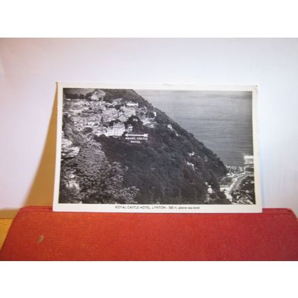 ROYAL CASTLE HOTEL, LYNTON , DEVON used vintage postcard RP 1963 pm =