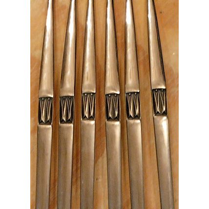 Arthur Salem AS MCM Olive & Drink Long Handle Stainless Spoons Set of 6 Japan