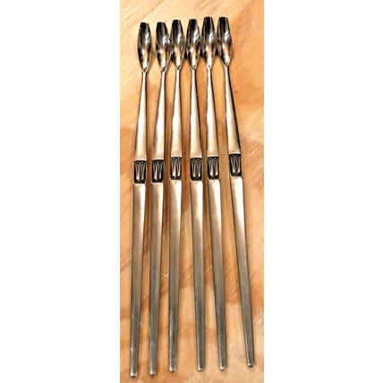 Arthur Salem AS MCM Olive & Drink Long Handle Stainless Spoons Set of 6 Japan