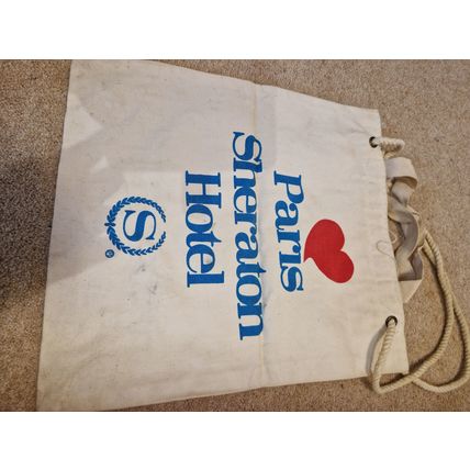 Vintage Sheraton Paris Hotel Bag