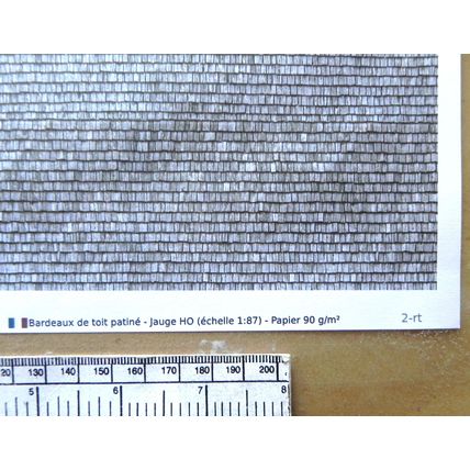 Papier "Bardeaux de toiture – patinés" - pour HO gauge-échelle 1:87-A4