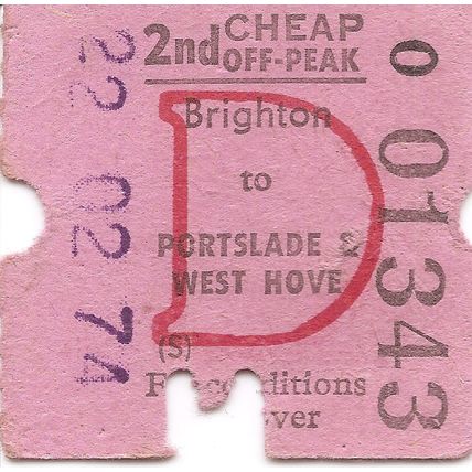 B.R.B. Ultimatic Ticket - Brighton to Portslade & West Hove