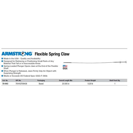 Armstrong 70-943 - Flexible Spring Claw 23.5" USA
