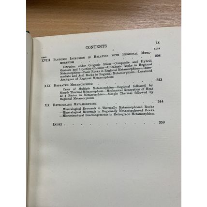 1952 "METAMORPHISM" TRANSFORMATIONS OF ROCK MASSES ILLUSTRATED HB BOOK (P4)