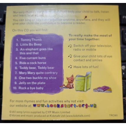 GREAT RHYMES MAKE GREAT READERS CD PROMO THE BOOK TRUST 10 TRACKS