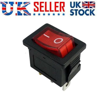 3 Pin ON/OFF Toggle SPST Rocker Switch Car Truck 240v 6a/125 10a