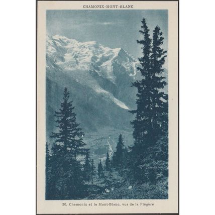 Chamonix et le Mont Blanc, Vue de la Flégère, c.1920s - Tairraz CPA